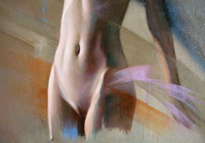 Red hair nude - Oil on canvas